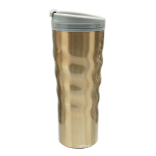 Curvas inox parede dupla caneca de café 16oz ouro deserto